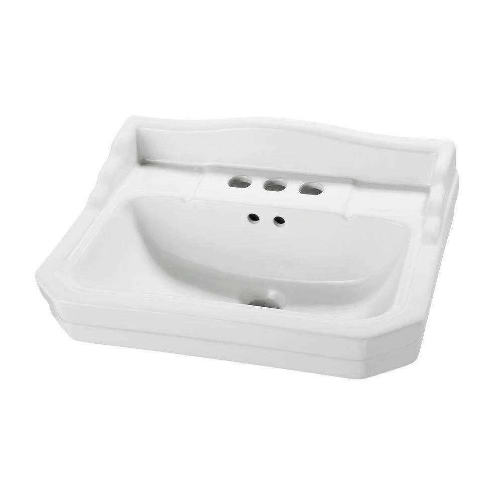 Foremost Series 1920 19.125 In. L Pedestal Sink Basin In White 3 Foremost Series 1920 19.125 In. L Pedestal Sink Basin In White