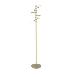 Allied Brass Satin Brass Freestanding Towel Rack