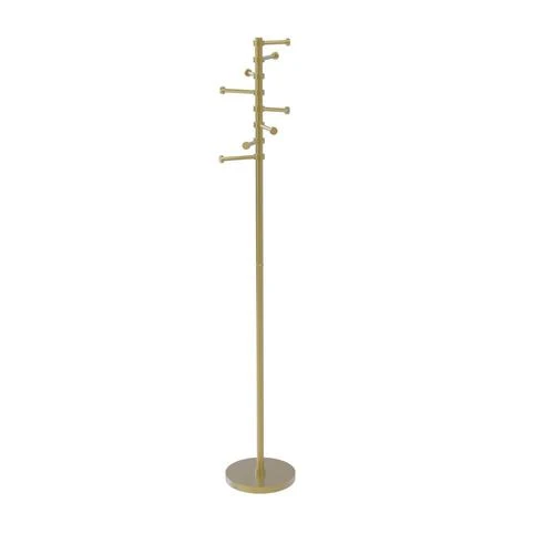 Allied Brass Satin Brass Freestanding Towel Rack 3 Allied Brass Satin Brass Freestanding Towel Rack