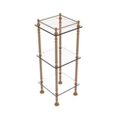 Allied Brass Three Tier Etagere With 14-in X 14-in Shelves In Brushed Bronze