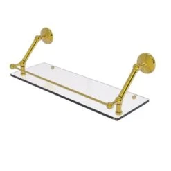 Allied Brass Prestige Monte Carlo Polished Brass 1-Tier Brass Wall Mount Bathroom Shelf