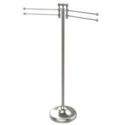 Allied Brass Towel Stand With 4 Pivoting Swing Arms In Satin Nickel