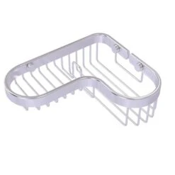 Allied Brass 1.9-in H Screw Mount Solid Brass Satin Chrome Hanging Shower Caddy