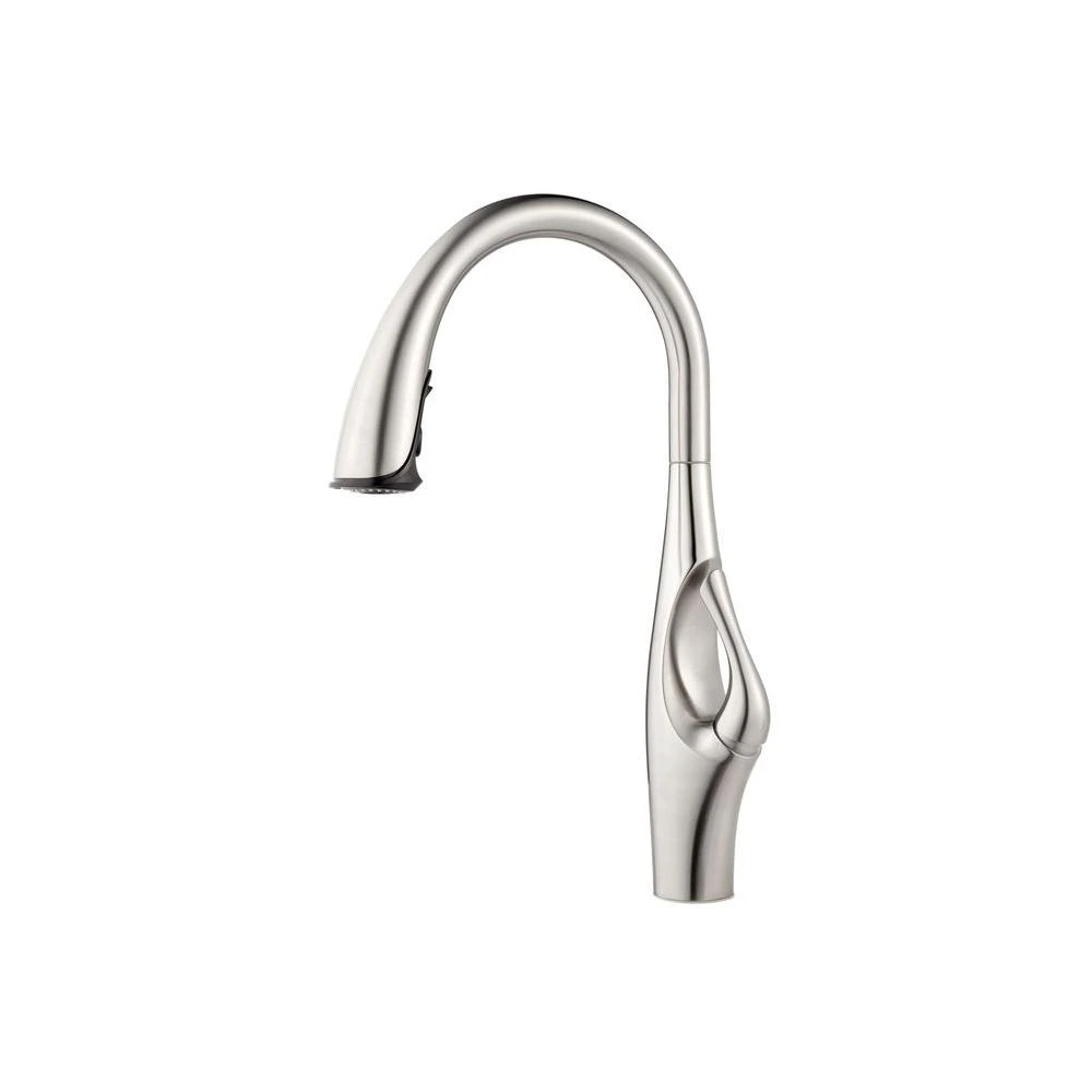 Kai Single-Handle Pull-Down Sprayer Kitchen Faucet In Stainless Steel 3 Kai Single-Handle Pull-Down Sprayer Kitchen Faucet In Stainless Steel