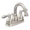 New Lower Price; Moen Caldwell Spot Resist Brushed Nickel 2-Handle 4-in Centerset WaterSense Bathroom Sink Faucet With Drain -Alliee Bath And Faucet Shop 026508262368 1800x1800