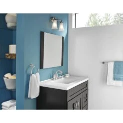 Moen Oxby Spot Resist Brushed Nickel 2-handle 4-in Centerset WaterSense Bathroom Sink Faucet With Drain -Alliee Bath And Faucet Shop 026508262924 05103530 1800x1800