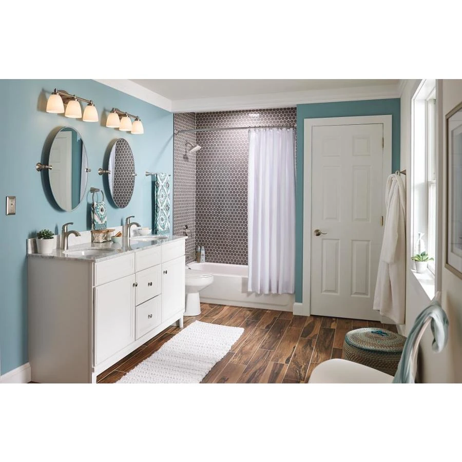 Moen Lindor Spot Resist Brushed Nickel 1-handle Single Hole/4-in Centerset WaterSense Bathroom Sink Faucet 6 Moen Lindor Spot Resist Brushed Nickel 1-handle Single Hole/4-in Centerset WaterSense Bathroom Sink Faucet - Image 4