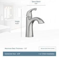 Moen Lindor Spot Resist Brushed Nickel 1-handle Single Hole/4-in Centerset WaterSense Bathroom Sink Faucet 20 Moen Lindor Spot Resist Brushed Nickel 1-handle Single Hole/4-in Centerset WaterSense Bathroom Sink Faucet -Alliee Bath And Faucet Shop 026508282700 11348041 1800x1800