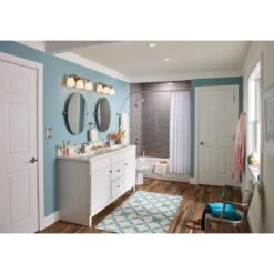 Moen Lindor Spot Resist Brushed Nickel 2-handle 4-in Centerset WaterSense Bathroom Sink Faucet With Drain -Alliee Bath And Faucet Shop 026508282717 16723780 1800x1800