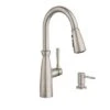 DeWALT Moen Surie Spot Resist Stainless 1-Handle Deck Mount Pull-Down Handle/Lever Commercial/Residential Kitchen Faucet (Deck Plate Included) -Alliee Bath And Faucet Shop 026508290613 1800x1800