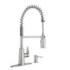 DeWALT Moen Edwyn Spot Resist Stainless 1-Handle Deck Mount Pull-Down Handle/Lever Commercial/Residential Kitchen Faucet (Deck Plate Included) -Alliee Bath And Faucet Shop 026508312308 1800x1800