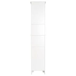 Redmon Contemporary Country Collection 13.38-in W X 65-in H X 8-in D White MDF Freestanding Linen Cabinet -Alliee Bath And Faucet Shop 027061216584 11993819 1800x1800