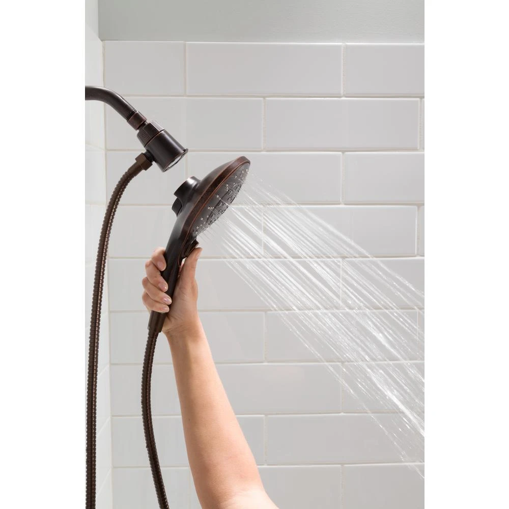 Engage 6-Spray 5.5 In. Single Tub Wall Mount Handheld Adjustable Shower Head In Oil Rubbed Bronze 4 Engage 6-Spray 5.5 In. Single Tub Wall Mount Handheld Adjustable Shower Head In Oil Rubbed Bronze - Image 2