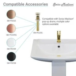 Swiss Madison Sublime Pedestal Bathroom Vessel Sink Round Single Faucet Hole In White -Alliee Bath And Faucet Shop 02ee36a3518fe797faa3896a951e4873 1800x1800