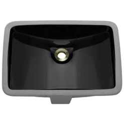 MR Direct Undermount Porcelain Bathroom Sink In Black