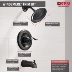 Delta Windemere Oil Rubbed Bronze 1-Handle Bathtub And Shower Faucet -Alliee Bath And Faucet Shop 034449624244 12169191 1800x1800