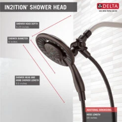 Delta In2ition Venetian Bronze 4-Spray Dual Shower Head 1.75-GPM (6.6-LPM) -Alliee Bath And Faucet Shop 034449641067 05433063 1800x1800