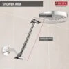 Delta 0.5-in Chrome Universal Shower Arm Mount -Alliee Bath And Faucet Shop 034449671804 12167376 1800x1800