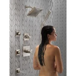 Delta Universal Showering Components Stainless 5-Spray Handheld Shower 1.75-GPM (6.6-LPM) 24 Delta Universal Showering Components Stainless 5-Spray Handheld Shower 1.75-GPM (6.6-LPM) -Alliee Bath And Faucet Shop 034449719780 12171385 1800x1800