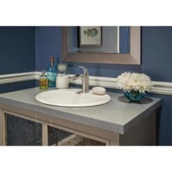 Delta Nyla Stainless 1-handle Single Hole/4-in Centerset WaterSense Bathroom Sink Faucet With Drain -Alliee Bath And Faucet Shop 034449809832 08254724 1800x1800