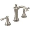 Delta Valdosta Spotshield Brushed Nickel 2-Handle Widespread WaterSense Bathroom Sink Faucet With Drain -Alliee Bath And Faucet Shop 034449826075 1800x1800
