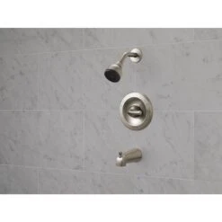 Delta Foundations Brushed Nickel 1-Handle Bathtub And Shower Faucet With Valve 10 Delta Foundations Brushed Nickel 1-Handle Bathtub And Shower Faucet With Valve -Alliee Bath And Faucet Shop 034449837842 08279936 1800x1800