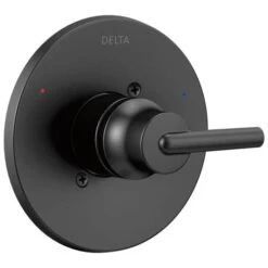Delta 0.5-in Matte Black Bathtub/Shower Escutcheon Set