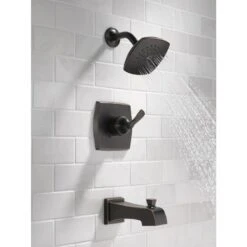 Delta Flynn Oil Rubbed Bronze 1-Handle Bathtub And Shower Faucet With Valve