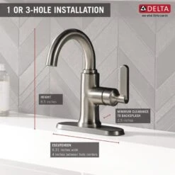 Delta Alux Spotshield Brushed Nickel 1-handle Single Hole WaterSense Bathroom Sink Faucet With Drain -Alliee Bath And Faucet Shop 034449847889 08208806 1800x1800