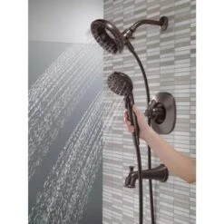 Delta Nura Venetian Bronze 1-Handle Bathtub And Shower Faucet With Valve