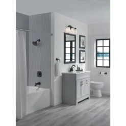 Delta Sandover Matte Black 1-Handle Bathtub And Shower Faucet -Alliee Bath And Faucet Shop 034449908740 10658070 1800x1800