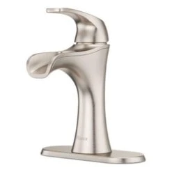 Pfister Jaida Brushed Nickel 1-handle Single Hole/4-in Centerset WaterSense Bathroom Sink Faucet With Drain -Alliee Bath And Faucet Shop 038877604090 16801829 1800x1800