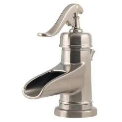Pfister Ashfield Brushed Nickel 1-handle Single Hole/4-in Centerset WaterSense Bathroom Sink Faucet With Drain -Alliee Bath And Faucet Shop 038877604373xl 1800x1800