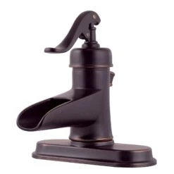 Pfister Ashfield Brushed Nickel 1-handle Single Hole/4-in Centerset WaterSense Bathroom Sink Faucet With Drain -Alliee Bath And Faucet Shop 038877604380 07800083 1800x1800