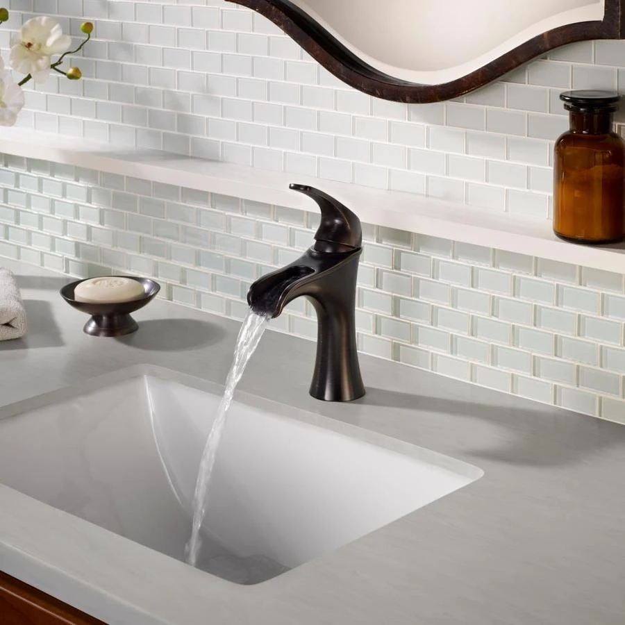 Pfister Jaida Tuscan Bronze 1-handle Single Hole WaterSense Bathroom Sink Faucet With Drain 5 Pfister Jaida Tuscan Bronze 1-handle Single Hole WaterSense Bathroom Sink Faucet With Drain - Image 3