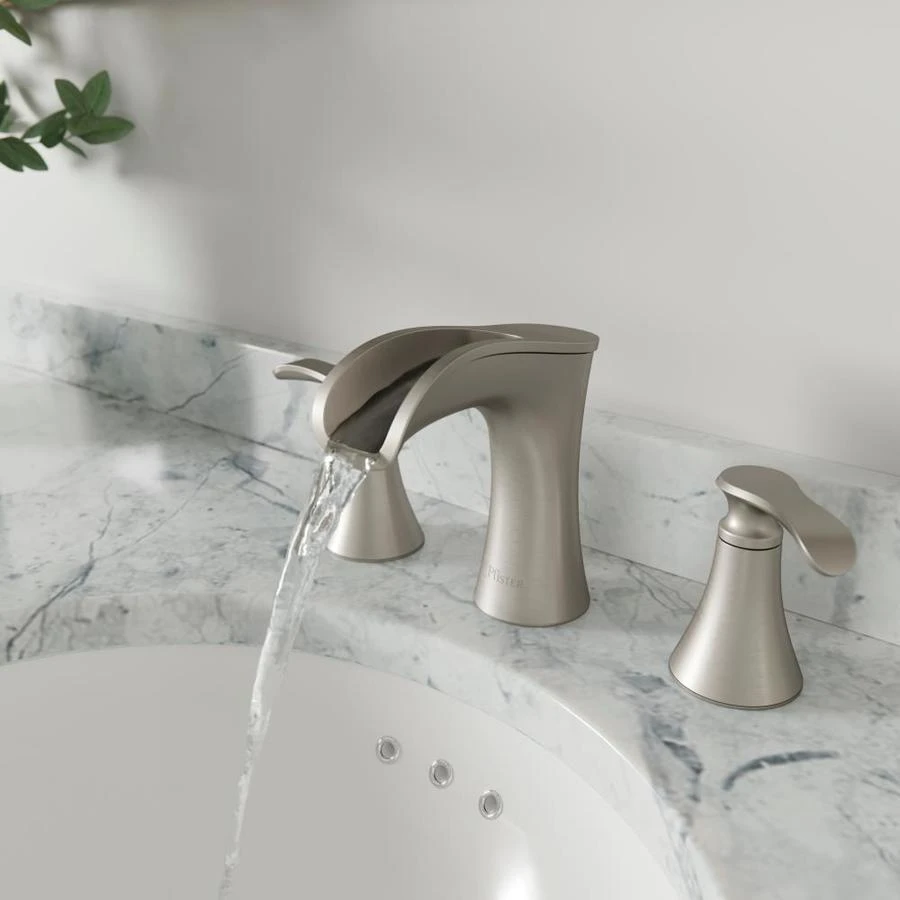 Pfister Jaida Spot Defense Brushed Nickel 2-handle Widespread WaterSense Bathroom Sink Faucet With Drain 4 Pfister Jaida Spot Defense Brushed Nickel 2-handle Widespread WaterSense Bathroom Sink Faucet With Drain - Image 2