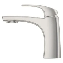 Pfister Karci Spot Defense Brushed Nickel 1-handle Single Hole WaterSense Bathroom Sink Faucet With Drain -Alliee Bath And Faucet Shop 038877640067 10730778 1800x1800