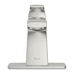 Pfister Karci Spot Defense Brushed Nickel 1-handle Single Hole WaterSense Bathroom Sink Faucet With Drain -Alliee Bath And Faucet Shop 038877640067 10730781 1800x1800