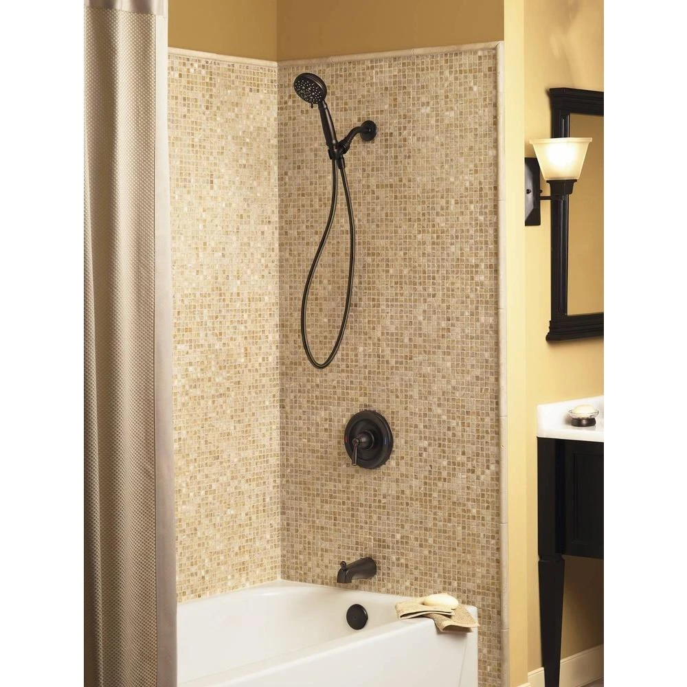Banbury 5-Spray 4 In. Single Wall Mount Handheld Adjustable Shower Head In Mediterranean Bronze 7 Banbury 5-Spray 4 In. Single Wall Mount Handheld Adjustable Shower Head In Mediterranean Bronze - Image 5