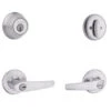 Kwikset Delta Satin Chrome Single-Cylinder Deadbolt Universal Keyed Entry Door Handle Combo Pack (1 Handle And 1 Deadbolt) -Alliee Bath And Faucet Shop 042049505931 1800x1800