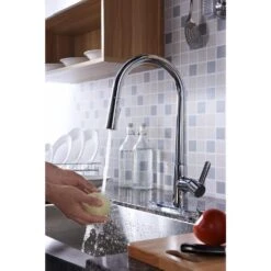Orbital Single-Handle Pull-Down Sprayer Kitchen Faucet In Polished Chrome -Alliee Bath And Faucet Shop 042a001c566cbf6bb8a42ecd4ff049fa 1800x1800