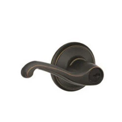 Schlage F51 Flair Flair Aged Bronze Reversible Keyed Entry Door Handle