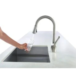 Clarify Single-Handle Pull-Down Sprayer Kitchen Faucet With GE Filtration System In Stainless Steel -Alliee Bath And Faucet Shop 07b37b749bac2ab03205a3cc7e7f5b5e 1800x1800