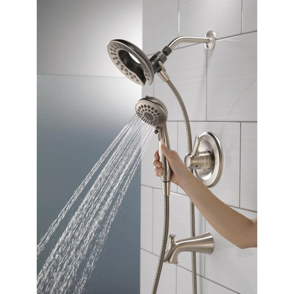 Lahara In2ition 2-in-1 Single-Handle 5-Spray Tub And Shower Faucet In Brushed Nickel 7 Lahara In2ition 2-in-1 Single-Handle 5-Spray Tub And Shower Faucet In Brushed Nickel - Image 5