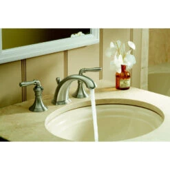 KOHLER Devonshire Vibrant Brushed Nickel 2-handle Widespread WaterSense Bathroom Sink Faucet With Drain -Alliee Bath And Faucet Shop 087206793141 05070950 1800x1800