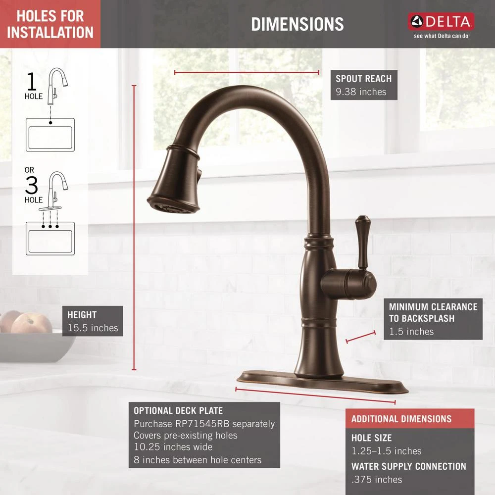 Cassidy Single-Handle Pull-Down Sprayer Kitchen Faucet In Venetian Bronze 5 Cassidy Single-Handle Pull-Down Sprayer Kitchen Faucet In Venetian Bronze - Image 3