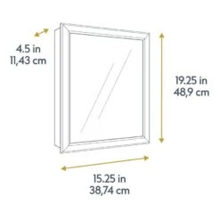 Style Selections 15.25-in X 19.25-in Rectangle Surface Mirrored Medicine Cabinet -Alliee Bath And Faucet Shop 094803003801 15524927 1800x1800