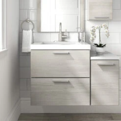 Style Selections Acadia 12-in W X 20-in H X 6.93-in D White Bathroom Wall Cabinet -Alliee Bath And Faucet Shop 094803145112 09516425 1800x1800