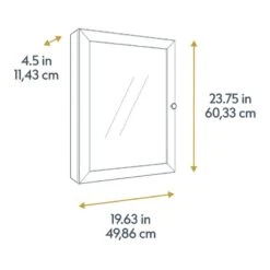 Style Selections 19.5-in X 23.7-in Rectangle Surface Mirrored Medicine Cabinet 13 Style Selections 19.5-in X 23.7-in Rectangle Surface Mirrored Medicine Cabinet -Alliee Bath And Faucet Shop 094803166704 15525486 1800x1800