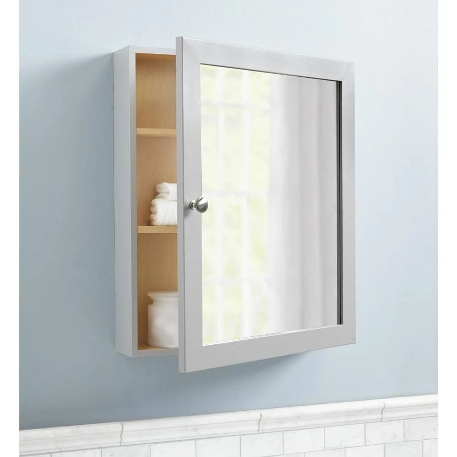 Style Selections 19.5-in X 23.7-in Rectangle Surface Mirrored Medicine Cabinet 9 Style Selections 19.5-in X 23.7-in Rectangle Surface Mirrored Medicine Cabinet - Image 7